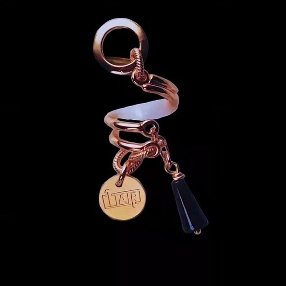 1AR SEASON UNOAERRO Sz 6/7 - 18k Gold Plated Italian Wedding Charm Wrap Ring NWT - Picture 5 of 6